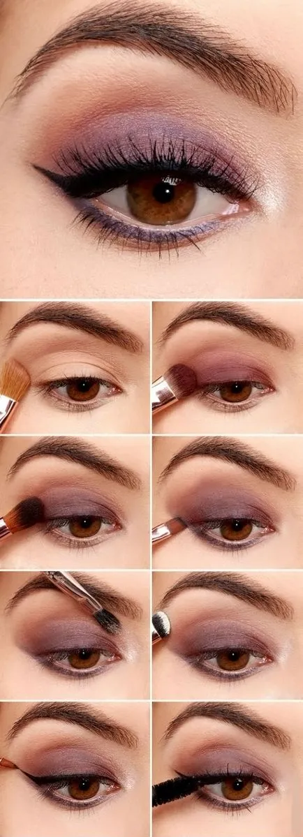 Machiaj smokey eyes pentru ochi imagine maro, instrucțiuni pas cu pas (make-up) Machiaj smokey eyes pentru ochi caprui imagine, instrucțiuni pas cu pas