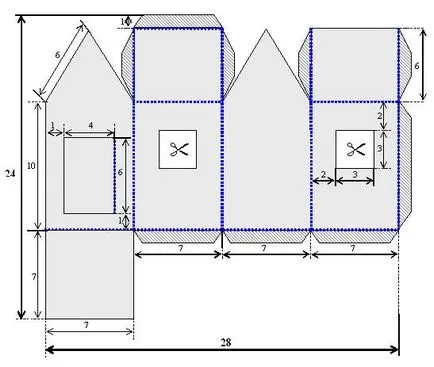 Dispunerea casei dintr-o hârtie cu scheme de mâinile tale (hârtie) Dispunerea casei dintr-o hârtie cu schema de mâini