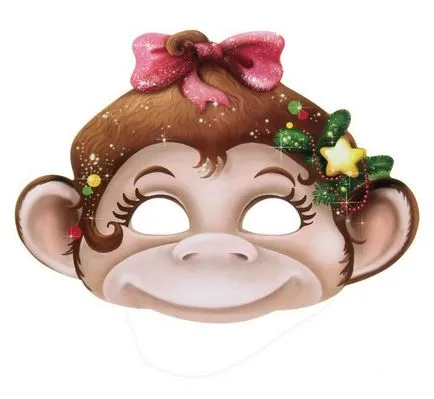 masca Monkey pentru noul an cu propriile lor mâini - meserii pentru vacanța de maimuță (masca mâinile lor proprii model masca de imprimare) Masca maimuței pentru noul an cu propriile lor mâini - meserii pentru vacanța