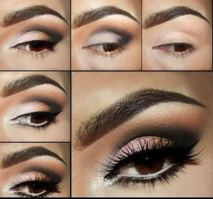Machiaj smokey eyes pentru imagine ochi căprui, instrucțiuni pas cu pas (maro) Machiaj smokey eyes pentru ochi caprui imagine, instrucțiuni pas cu pas