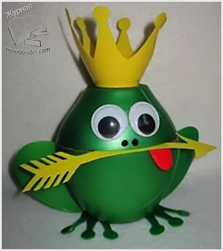 Broasca din sticle de plastic maestru de clasă, meserii pentru grădină