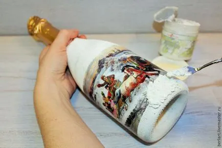 master-class pe sticle sos de șampanie în tehnica decoupage - Fair Masters - mână (cadou de Crăciun) master-class pe sticle sos de șampanie în tehnica decoupage - Masters Fair - Mână
