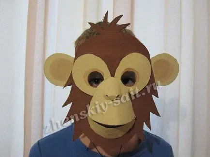 masca Monkey pentru noul an cu propriile lor mâini, de Master Class cu fotografie (an) masca Monkey pentru noul an cu propriile sale mâini, o clasă de master cu fotografii
