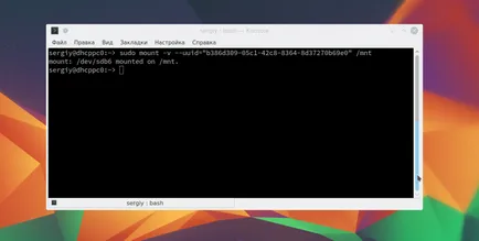 Montarea unității în Linux, losst
