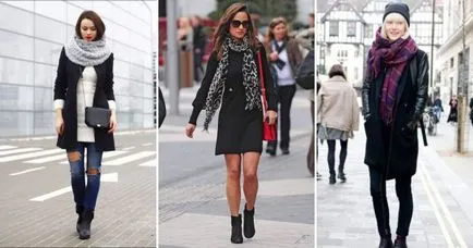 La modă strat negru de sex feminin - lung și scurt, clasic și oversayz, cu glugă și fără