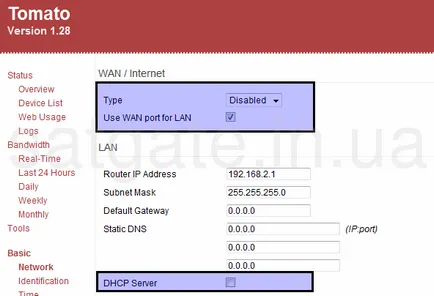 Setarea dir-router 320 ca un punct de acces