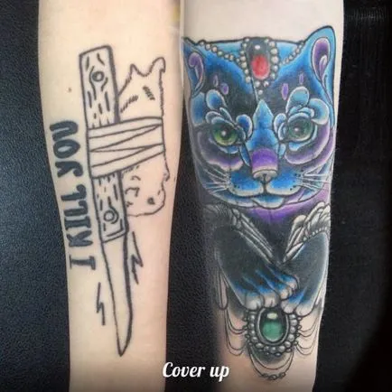 Adevaratul sens al pisicii tatuaj