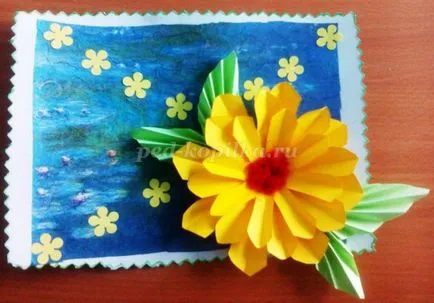 flori în vrac de la carte de hârtie felicitare cu propriile mâini