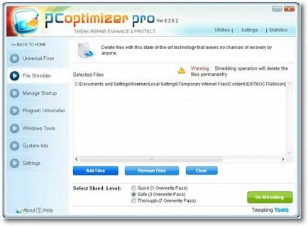 Prezentare generală a programului de optimizare PC Pro
