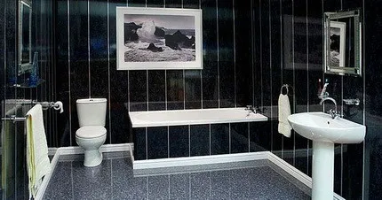 Decorarea pereților în prezentarea generală a materialelor de baie (fotografii)