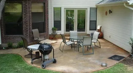 Patio - zona de recreere în darea fotografie, cum să construiască propriile lor mâini o terasă frumoasă