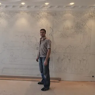 Tehnica de pictura pereții din interior cu propriile lor mâini și fotografie ca vopsea de perete