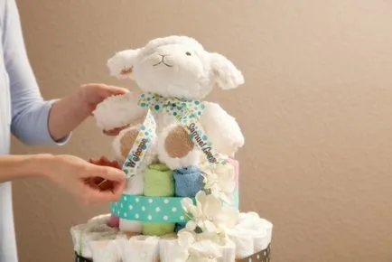 Tort de scutece cu mâinile lor (fată, băiat), pas cu pas fotografii, master-class