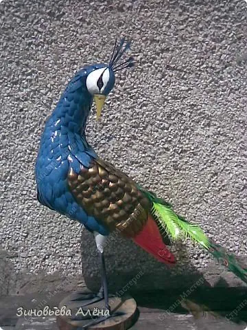 Peacock din sticle de plastic maestru meserii de fabricație de clasă și video (clasa) Peacock din meserii de fabricație sticle de plastic master-class și video