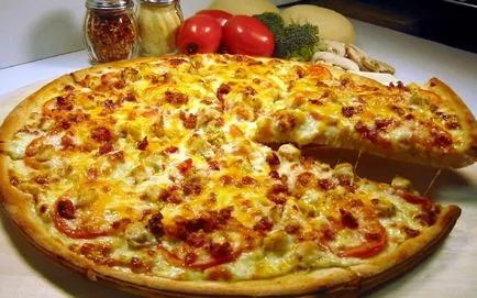 Pizza cu reteta de pui