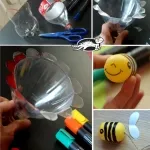 Articole din sticle de plastic pentru gradina (descriere foto)