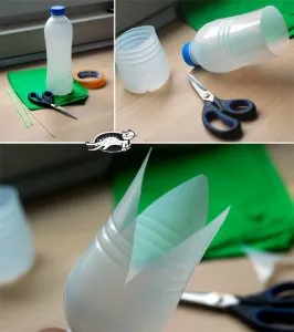 Articole din sticle de plastic pentru gradina (descriere foto)