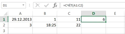 Numărarea celulelor în Excel, utilizând funcțiile și COUNTIF