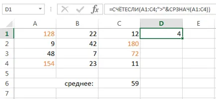 Numărarea celulelor în Excel, utilizând funcțiile și COUNTIF