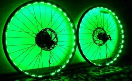 ghid de iluminare din spate cu LED-uri de biciclete panglică, fotografii (bandă) ghid panglică bicicletă iluminare din spate cu LED-uri, fotografii