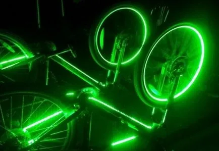 ghid de iluminare din spate cu LED-uri de biciclete panglică, fotografii (LED-uri) ghid panglică bicicletă iluminare din spate cu LED-uri, fotografii