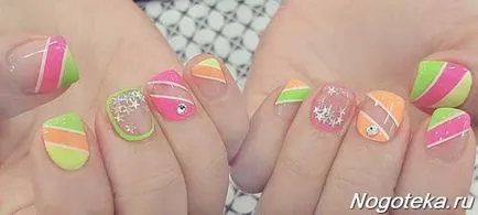 manichiura multicoloră 80 fotografie luminoase raznotsvetya pe unghii (unghii culori diferite) Multicoloră manichiură 80 fotografie raznotsvetya luminoase pe unghii