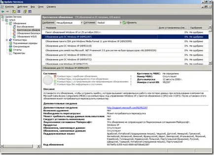 actualizare server de implementare care rulează WSUS locale, smearg