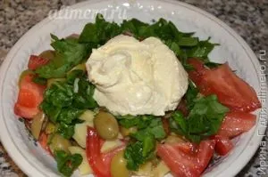 Salata de cartofi și tomate