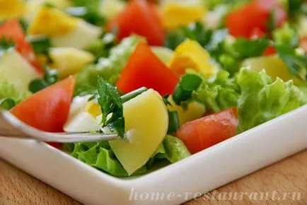 Salata „rustic“, cu cartofi noi și roșii - restaurant acasă (rustic) Salata „rustic“, cu cartofi noi și roșii - restaurant acasă