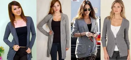 Din ceea ce sa poarte fotografie femei Cardigan, combinație cu alte haine, ansambluri interesante - numele - moda