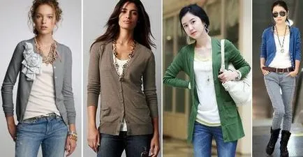Din ceea ce sa poarte fotografii cardigan pentru femei, costume de idei, soluții de culoare - femeie la modă