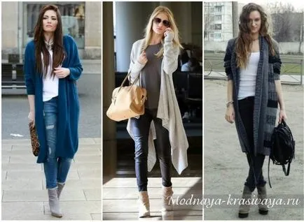 Din ceea ce sa poarte cardigan lung, fotografii de opțiuni interesante