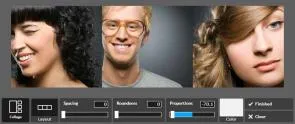 Conexiune (lipirea) fotografii online din Editor rapidă