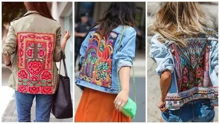 Urmăm noua tendinta de 2017 - denim brodată (jacheta denim unul) Urmăm noua tendinta de 2017 - Blugi cu broderie