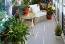 Dormitorul pe balconul de la locul de pe balcon, fotografie și camera de design, bucatarie cu geam, camera de plan deschis