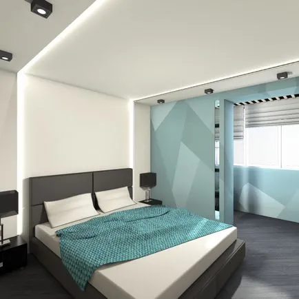 Dormitor cu un design balcon cu caracteristici