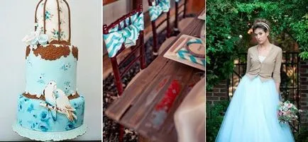 Nunta în albastru modul de a decora în stil