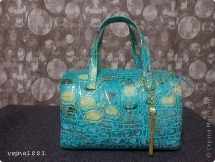 Sac cu mâinile de la un simplu model de pungi de piele realizate manual, instrucțiuni pas cu pas, cu fotografii și