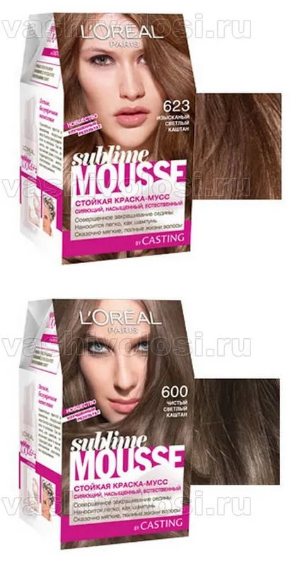 paleta mousse Sublim, vopsea parul (L'Oreal) paleta mousse Sublim, vopsea parul tau