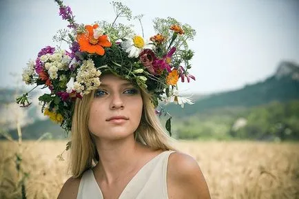 coroană de flori de nunta pe cap de flori, fotografii (culoare) coroană de flori de nunta pe cap de flori, fotografii