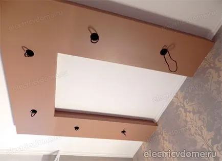 Cablare spoturi luminoase 220b la dvuhklavishnomu comutator (circuit) Schemă de conexiuni spoturi luminoase 220V pentru a comuta dvuhklavishnomu