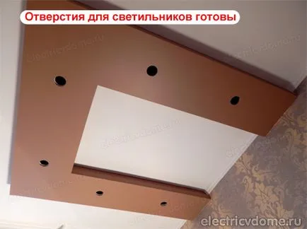 Cablarea spoturi luminoase la dvuhklavishnomu comutator 220b (conectarea luminări punct de schemă) Schemă de conexiuni spoturi luminoase 220V pentru a comuta dvuhklavishnomu