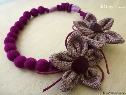 margele textile cu mâinile