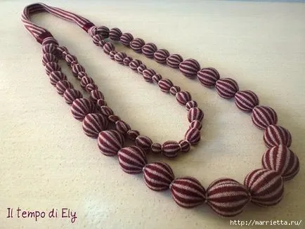 margele textile cu mâinile