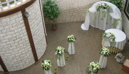 Decorarea sălii pentru ideile de culoare nunta, fotografii și prețurile sunt orientative