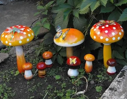 ciuperci decor Plot, cu propriile lor mâini, o clasă de master, foto, video