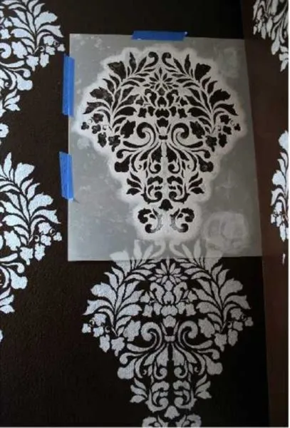 Stencil pentru model ornament decor perete, instrucțiuni cu privire la modul de a face propriile mâini, clipuri video și fotografii