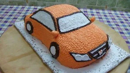 Cake - mașina - mâinile mastic la domiciliu