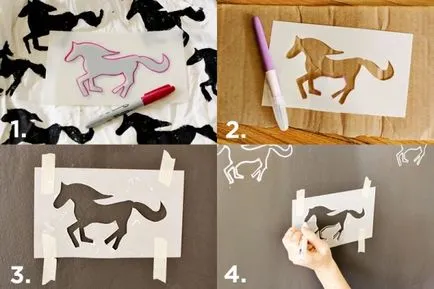 Stencil pentru pereți cu propriile sale mâini 4 master class cu pas cu pas fotografii (mâini) Stencil pentru pereți cu propriile sale mâini 4 master class cu pas cu pas fotografii