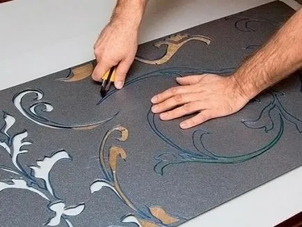 Stencil pentru a decora mâinile lor și șabloane de aplicații